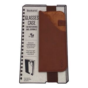 Bookaroo by If Reading Glasses Case For Notebooks Journals Books Brown New